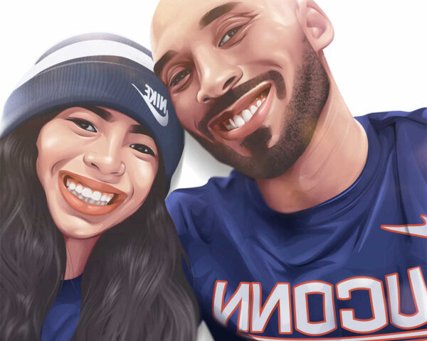 Kobe and Gianna Bryant tribute art