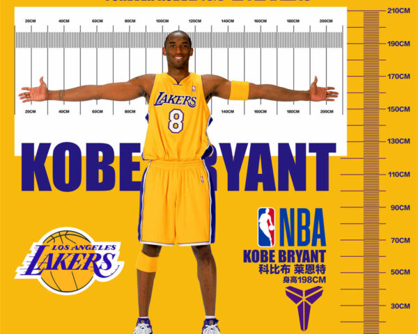 Kobe Bryant One-to-One Height Board: Measure Up to Greatness