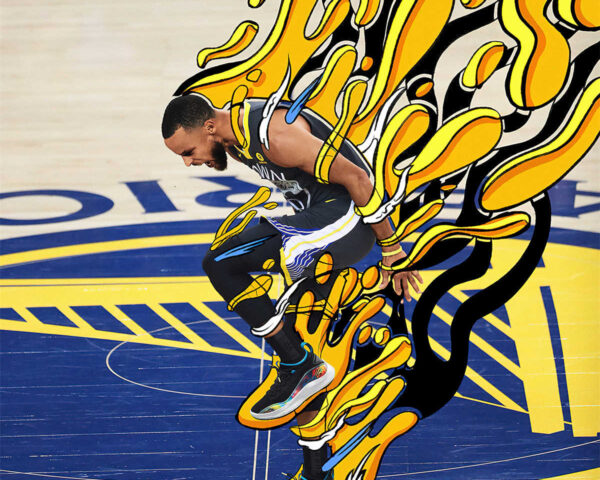 NBA Poster's Electric Atmosphere: A Basketball Spectacle